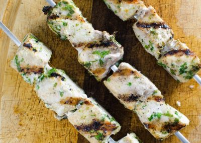 lime cilantro swordfish kebabs