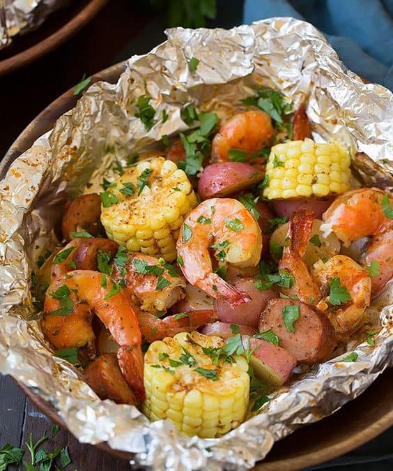 Grilled Shrimp Boil Packets