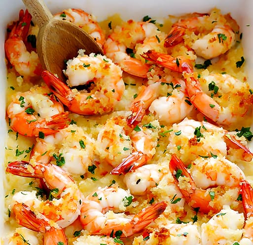 GARLICKY BAKED SHRIMP