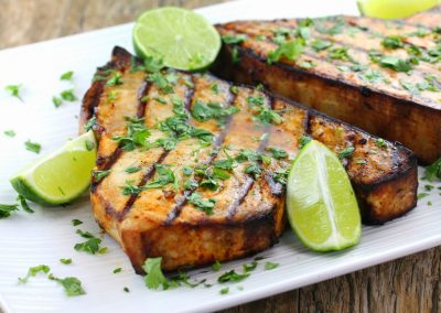 Lime Basil Grilled Swordfish Steaks