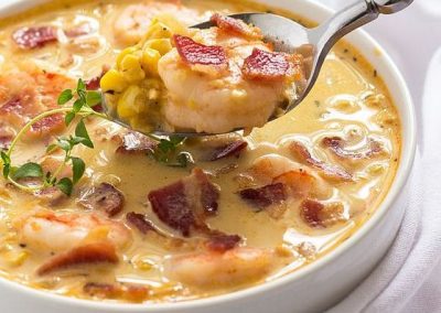 Bacon, Shrimp and Corn Chowder