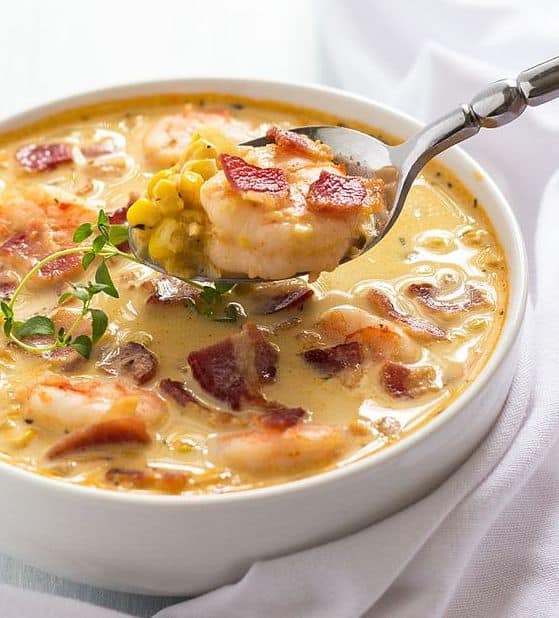 Bacon, Shrimp and Corn Chowder