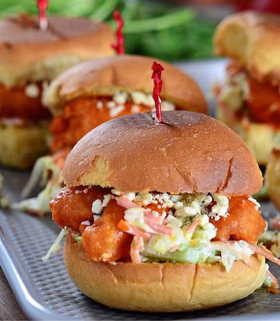 Buffalo Shrimp Sliders